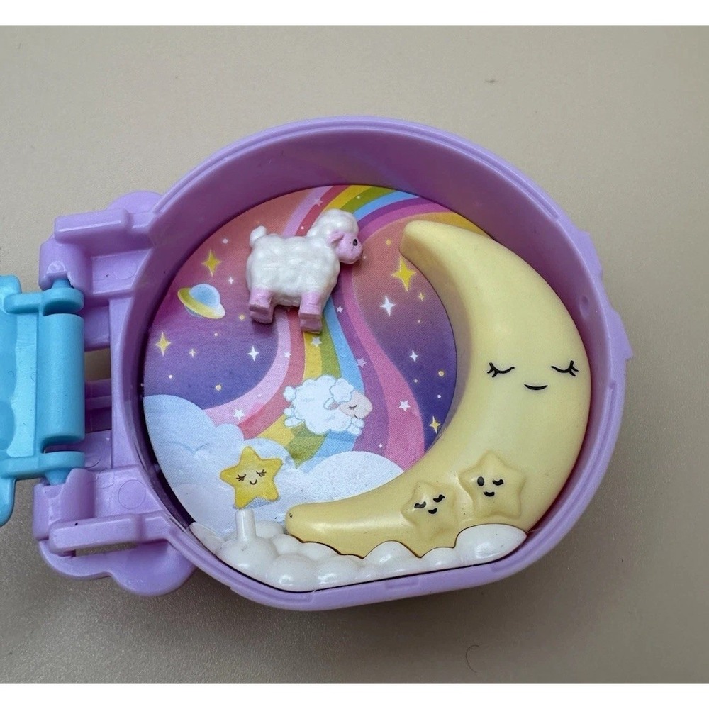 2 Mattel Polly Pocket Pajama Party & Sleepy Pets W/2 Girls 1 Sheep - Picture 10 of 12